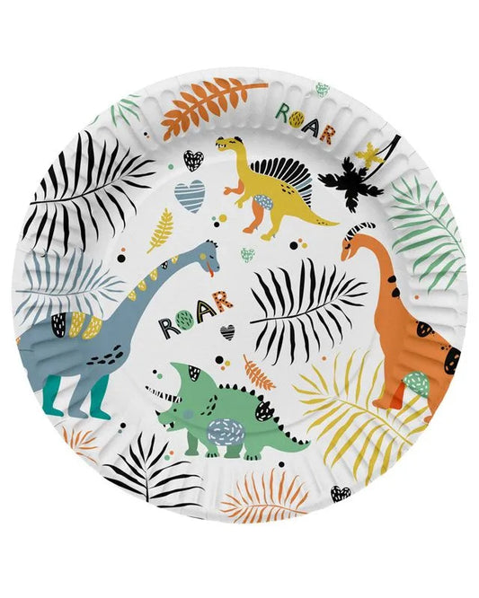 Dino Roars Paper Plates (8 pack - 23cm)