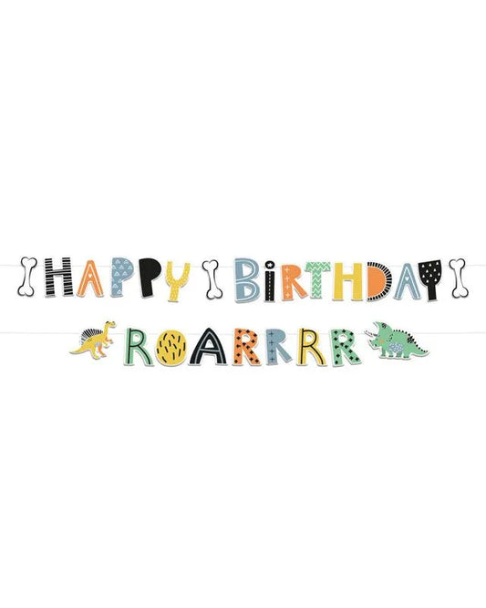 Dino Roars Letter Banners (2 pack - 14cm x 15cm)