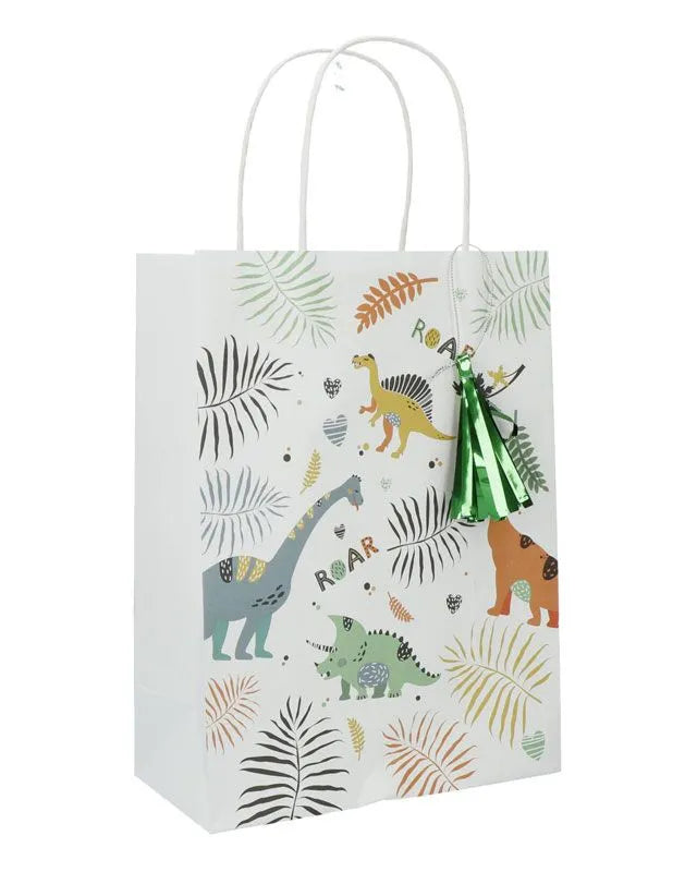 Dino Roars Paper Party Bags (6 pack - 27cm x 2cm)