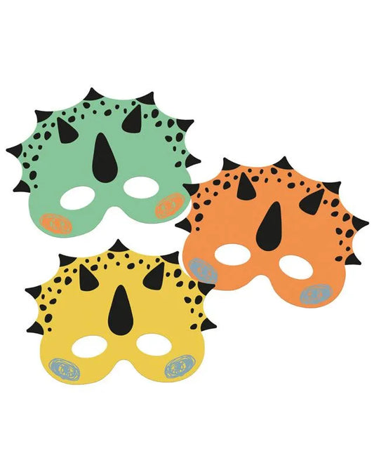 Dino Roars Paper Masks (6 pack - 18cm x 14cm)