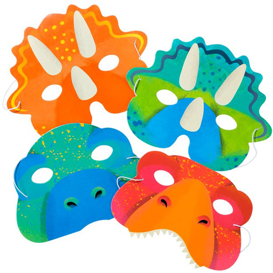 Party Dinosaur - Party Masks (4 pack)