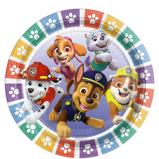 Paw Patrol Paper Plates (8 pack - 23cm)